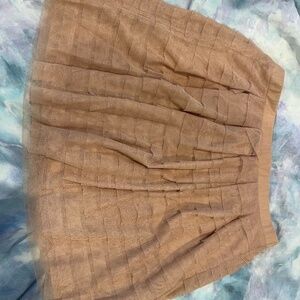 BCBG MAXAZRIA Tan Ruffle Skirt